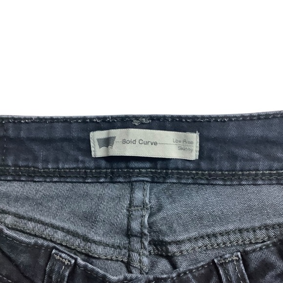 Levi’s Bold Curve Jeans Sz 9 Low Rise Skinny Dark Blue - Picture 3 of 7
